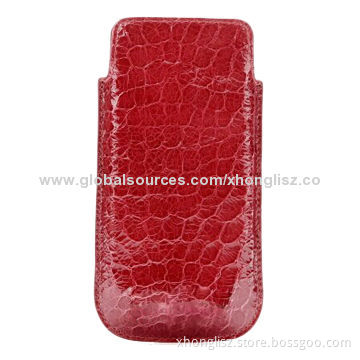 2014 Most Popular Crocodile Pattern PU Leather Pouch/Case for iPhone, OEM and ODM Orders Welcomed